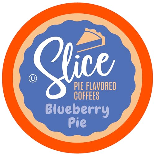 Slice Coffee Blueberry Flavored Coffee Pie for Keurig K Cup Brewers, Blueberry Pie, 40 Count