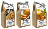 Rabbit Creek Beer Bread Mix Variety Pack of 3 - Cheesy Jalapeno, Cheddar Bacon & Cheesy Garlic Beer Bread Mix