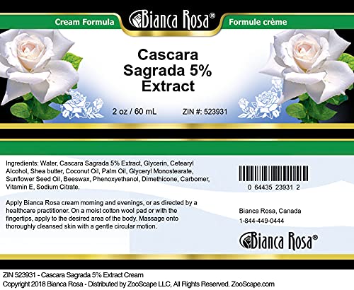 Bianca Rosa Cascara Sagrada 5% Extract Cream (2 oz, ZIN: 523931) - 2 Pack