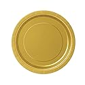 Gold Solid Round Dinner Plates - 9" (Pack of 8) - Premium Paper - Perfect For Parties & Events