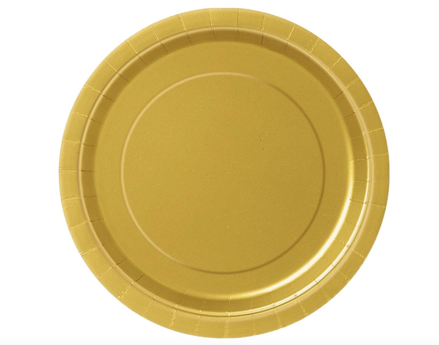 Gold Solid Round Dinner Plates - 9" (Pack of 8) - Premium Paper - Perfect For Parties & Events