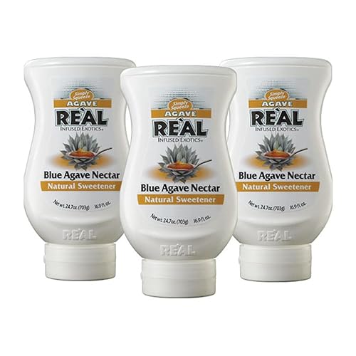 Agave Reàl Infused Exotics, Blue Agave Nectar, 16.9 FL OZ Squeezable Bottle (Pack of 3)