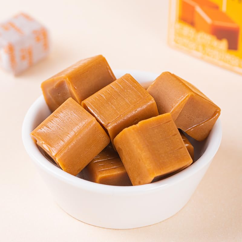 LOTTE Caramel Milk Toffee, Rich Salty Fragrant, Delicate Taste Chewy Gummy Candies, Korean Casual Snacks, Low Sugar Taffy, Individually Wrapped