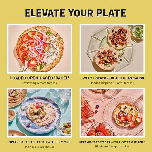Eureka Tortilla Organic Everything & More Flour Tortillas | Organic Artisanal Tortillas | 6” Mini Wrap Whole Grains | Vegan, Non-GMO, Low Calorie | (9