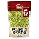Raw Pumpkin Seeds 5 LB Jumbo Bag - Shelled, AAA Grade, Unsalted, Dry, Vegan, Bulk Bag by Spicy World