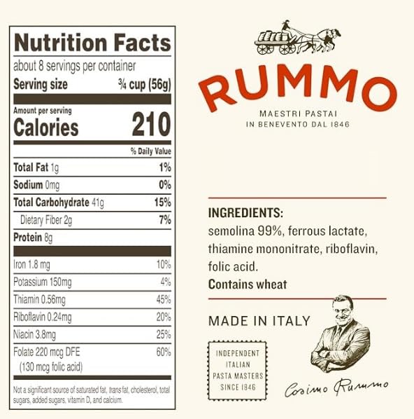 Rummo Riccioli Pasta N.54 - Cavatappi Pasta Noodles, Corkscrew Noodle, Durum Wheat Spiral Pasta, Dry Pasta, Imported from Italy - 16 Ounce (Pack of 5)