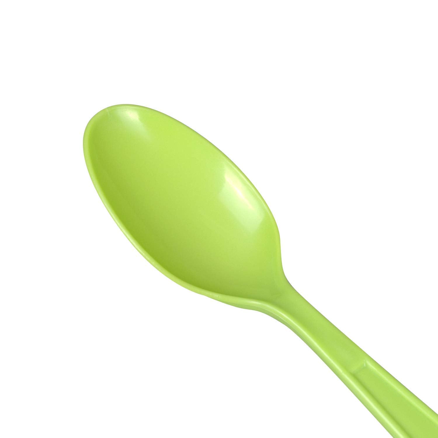 Karat U2033 (Green) 6.1" PP Extra-Heavy Weight Disposable Teaspoon, Green (Pack of 1000)