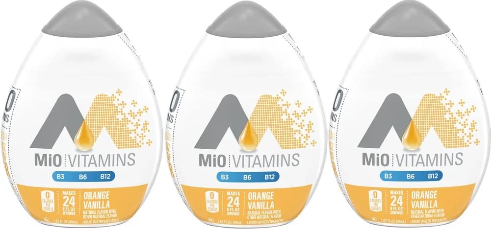 MiO Liquid Flavor Enhancer with Vitamins B3, B6, B12-3 Pack brought by Southwind Enterprises (Orange Vanilla)