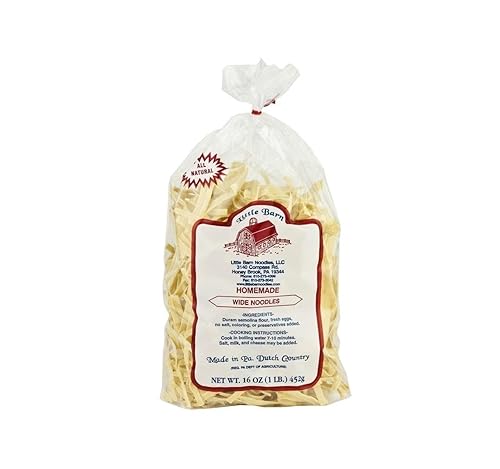 AmishTastes Little Barn Wide Noodles, Homemade in PA Dutch Country, 16 Oz. (Pack of 2)