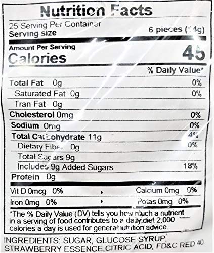 Hongyuan Dakeyi Strawberry Flavoured Hard Candy (350g), 1 Pack