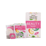 Ahmad Tea Herbal Tea, Peach, Carob, and Rose Petals 'Beauty' Natural Benefits Teabags, 20 ct (Pack of 1) - Decaffeinated & Sugar-Free