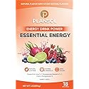 PLANSOL Energy Drink Powder Variety Pack with 18 Sticks, Powdered Drink Mix with 150mg Caffeine for Clean Focus, Sugar Free, Rich in Essential