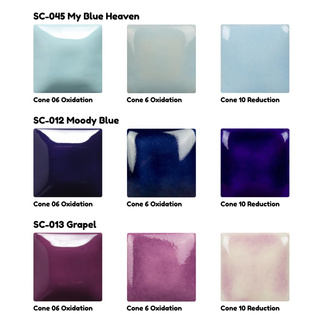 Mayco Stroke & Coat Wonderglazes 12-Color Set #1, 12 Pints