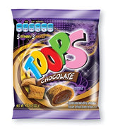 TOOPS Chocolate Breakfast Cereal Snacks candy Foods for kids, Bags Single Serve High vitamins 4.2 Oz (6 Packs) + HOMESTUFF Food Sealing Clips Bag