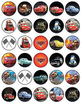 30 x Edible Cupcake Toppers - Racing Cars Themed Collection of Edible Cake Decorations | Uncut Edible on Icing Sheet