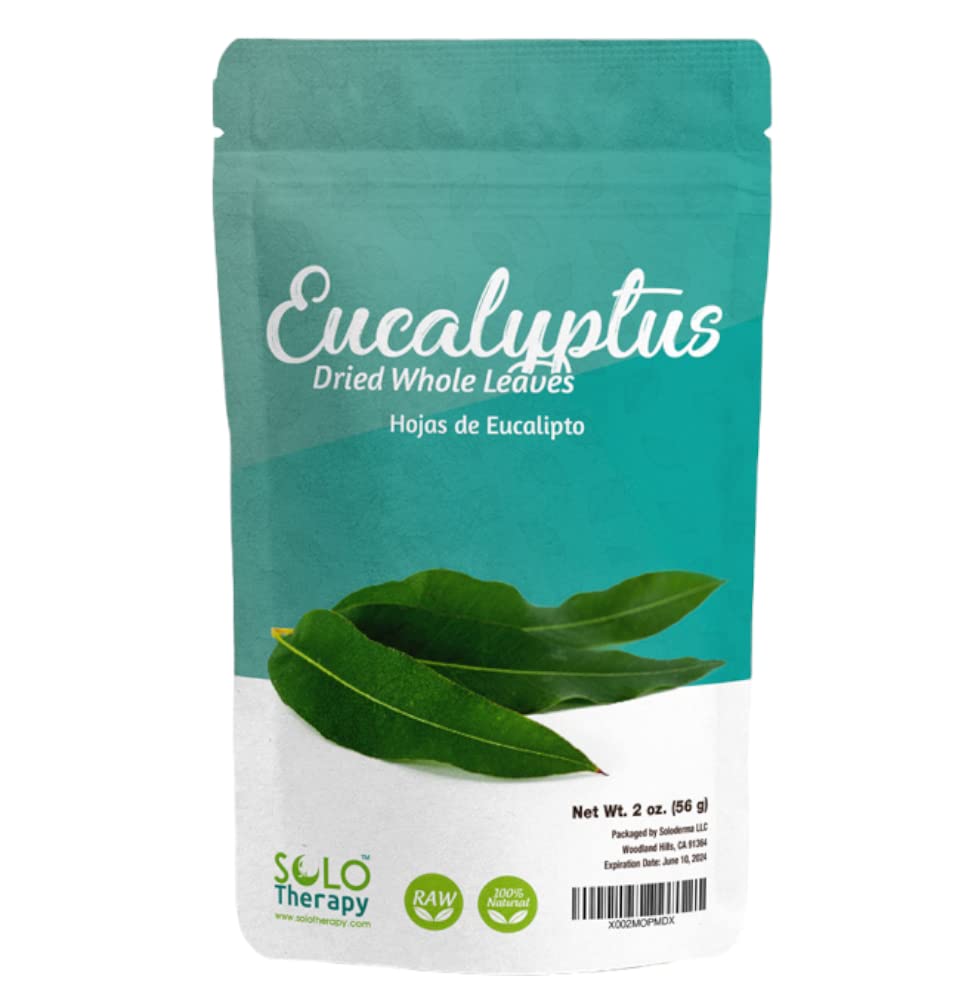 Eucalyptus Dried Whole Leaves, 2 oz, Hojas De Eucalipto, Eucalyptus Herbal Tea 2 oz, Product From India, Packaged in the USA