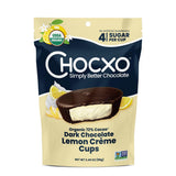 Chocxo Organic Dark Chocolate Lemon Creme Cups, 3.45 OZ