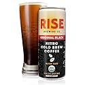 RISE Brewing Co. | Original Black Nitro Cold Brew Coffee | Sugar and Gluten-Free, Vegan | Organic & Non-GMO | Low Acidity | 7 fl. oz. Cans (4 Pack)