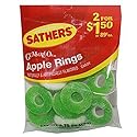 Sathers 2/$1.50 Gummallos Apple Rings, 12 Count (SUGAR CANDY - PEG-BOARD BAGS)