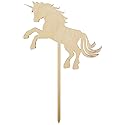 Andaz Press Unicorn Horse Laser Cut Wood Cake Topper, 1st Birthday, Rustic Chic Wood Cake Topper for Unicorn Theme Party, Decorations for Cake