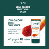 VIVID KITCHEN Low-Calorie Sweet Chili Sauce - 2 Pack - Low Sugar, 10 Cal/Serving - No Preservatives or MSG - Easy Squeeze Bottle - Healthy
