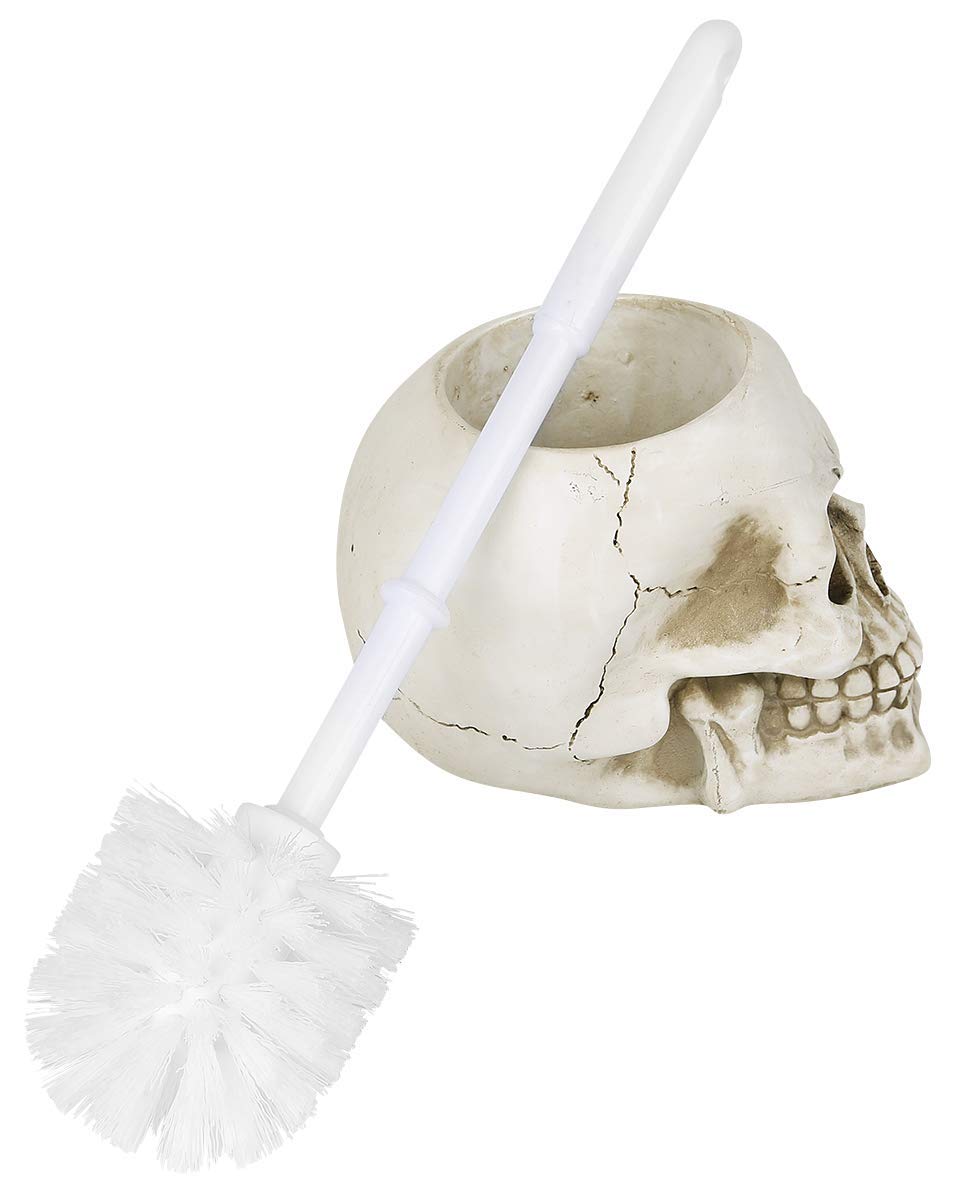 Nemesis Now Brush with Death Toilet Brush 16cm Ivory