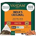 VAHDAM, India's Original Masala Chai Tea Bags (100 Count) No Added Flavoring | Blended w/Exotic Spices | Whole Leaf Tea Bags | Resealable Ziplock