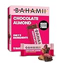 Bahamii Chocolate Almond Date and Energy Bars, Healthy Snacks and Breakfast Bars for Kids and Adults, No Sugar Added, Gluten Free, High Fiber, Vegan