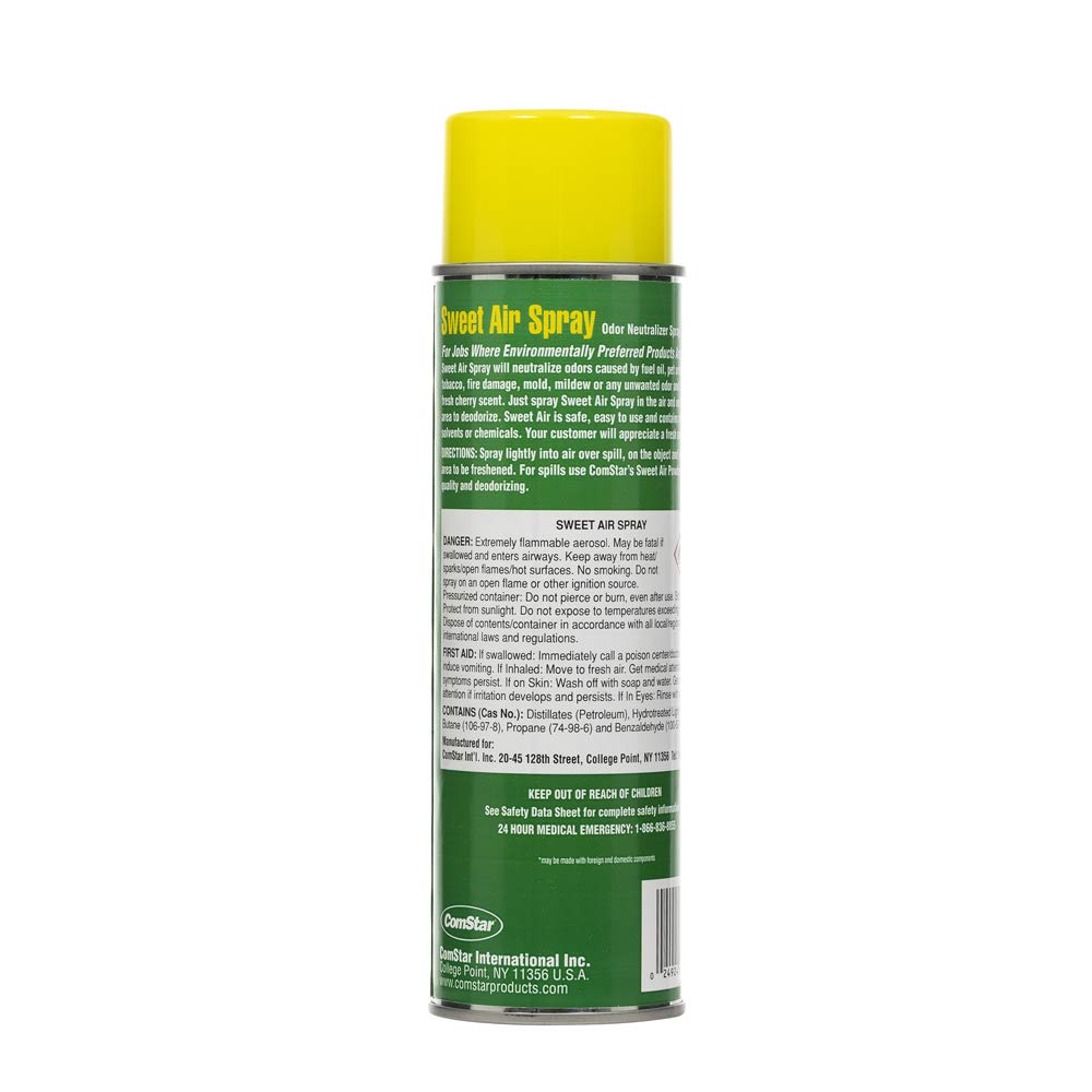 ComStar Sweet Air Spray,16 Ounces Aerosol Odor Neutralizer Spray With Strong But Pleasant Cherry Scent, Works Fast to Eliminate Unwanted Fuel
