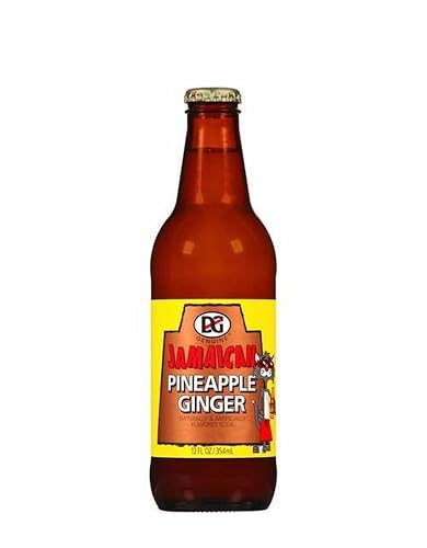 D&G Jamaican "Sof Drink" Genuine Glass Bottles 3pk (Pineapple Ginger, 12 fl oz)