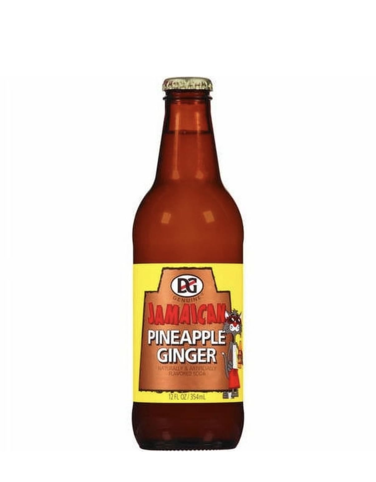 D&G Jamaican "Sof Drink" Genuine Glass Bottles 3pk (Pineapple Ginger, 12 fl oz)