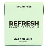 Refresh Gum Garden Mint - 12 Piece Sugar - Xylitol for Daily Use - Bubble Style Chewing Gum Bulk Alternative - Remineralizing Pure Mint Flavor