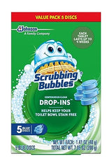 Scrubbing Bubbles Continuous Clean Toilet Drop-Ins, Automatic Blue Toilet Bowl Cleaner, Septic-Safe Tank Tablets Remove Hard Water Minerals