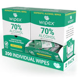 Wipex 70% Isopropyl Alcohol Wipes Individually Wrapped Sachets, Large Electronic wipes in Dispensing Box, Alcohol Prep Wipes, Screen Wipes & Tech
