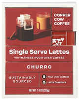Copper Cow Coffee Churro Latte Pour Over Vietnamese Coffee Kit, 7.4 OZ