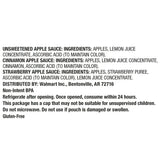 Great Value Applesauce Pouches Variety Pack, Apple, Cinnamon & Strawberry, 3.2 oz, 24 Count, Gluten-Free, 2-Pack