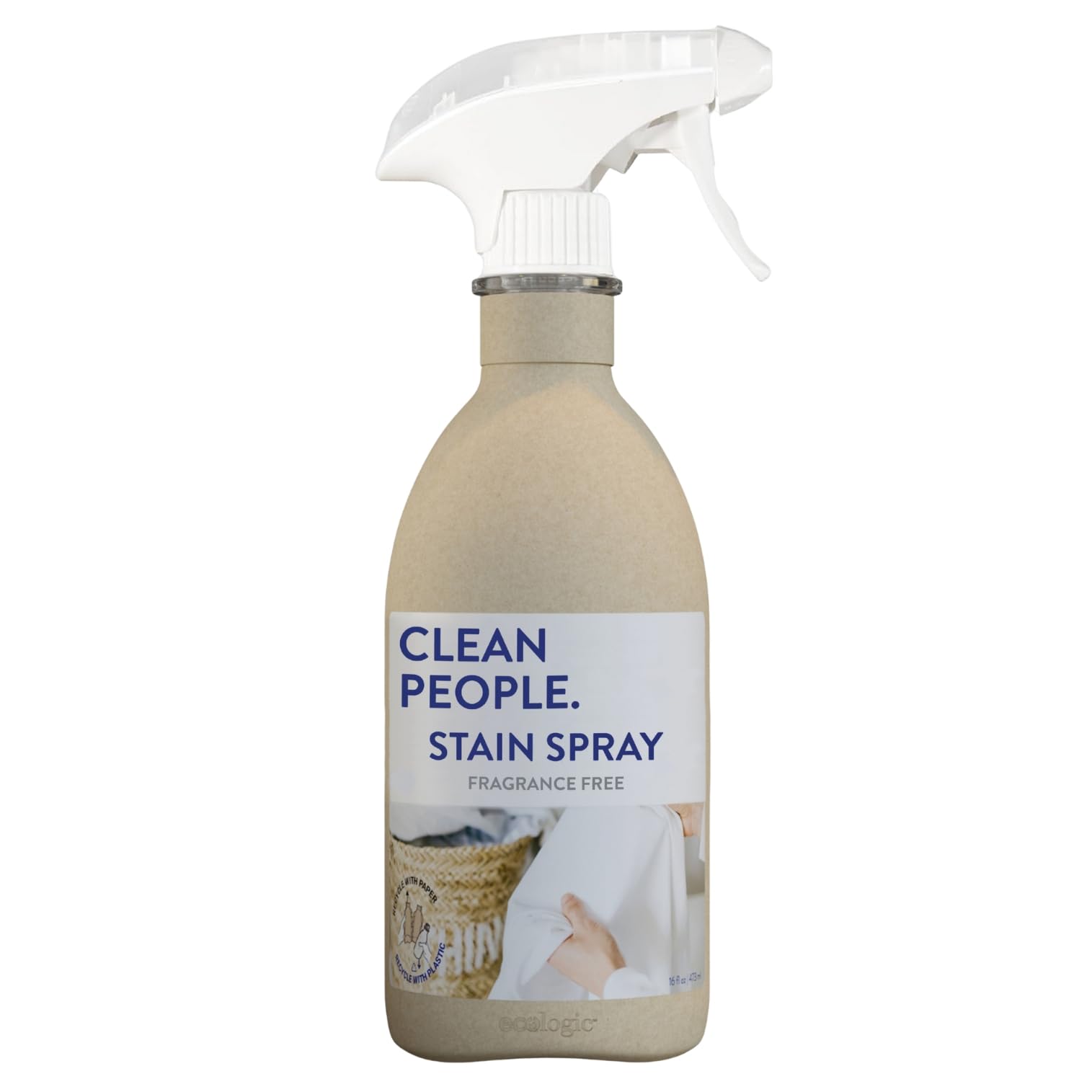 Clean People Stain Remover Spray - Natural Plant & Mineral-Based Ingredients - Non-Toxic Laundry Spot Treatment for Food, Pet & Baby Stains - Boosted