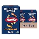 Barilla Tri-Color Rotini Pasta, 12 oz. Box (Pack of 16) - Non-GMO, Made with Durum Wheat Semolina - Kosher Certified