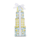 Alder Creek Gift Baskets Sweet Sunshine Tower with Cookies, Popcorn and More For Spring, Mother's day, Birthday, Thank You, and Summer