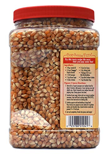 Snappy Popcorn Snappy Yellow Popcorn Kernels, 4lb Resealable Jar, 4 Pound (Pack of 6)