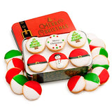 Christmas Cookies, Decorated Black And White Cookies In Tin, Gourmet Food Gift Box, Holiday Gifts, Corporate Idea, For Men And Women 18 Count Custom