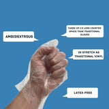 PackagingSuppliesByMail PSBM Large Food Prep Gloves, 5000 Pairs Latex Free Gloves for Multipurpose use, 1.5 Mil Snug Fit Powder Free Glove, 2X Stretch