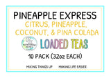 RxNutrition 2go Loaded Energy Tea (10 pack bulk, Pineapple Express)