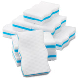 LTWHOME 20-Pack Three-Layer Extra Durable Wave Shape Magic Cleaning Sponge Eraser Multi-Functional Melamine Foam for Kitchen, Bathroom, Wall