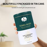 Yerba Mate, CUOPRU Traditional Argentinian Mate Tea, Low Tea Powder, Original Leaves without Stems, Included Portable Storage Container(Green
