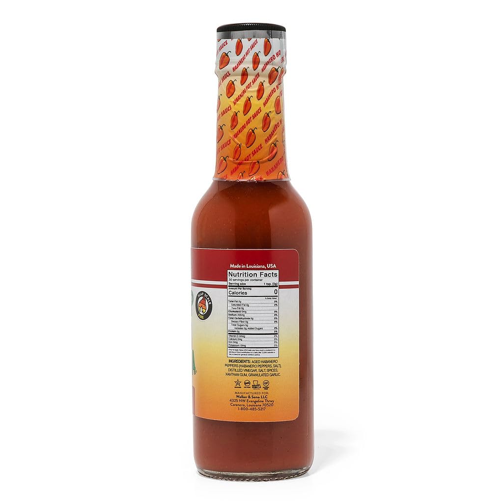 Slap Ya Mama Louisiana Style Habanero Hot Sauce, 5 Ounce Bottle, Pack of 1