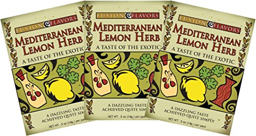 Fusion Flavors Olive Oil Dipping Spices (Mediterranean Lemon Herb 3 Pack)