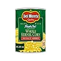 Del Monte Fresh Cut Golden Sweet Whole Kernel Corn No Salt Added, 15.25 oz. Can, Canned Vegetables