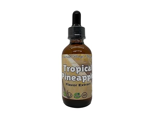 Pineapple Flavor Extract Organic 2 oz - Water Soluble, Sugar Free Flavor Drops for Drinks, Baking, Ice Cream, Water Flavoring, Natural Food Grade
