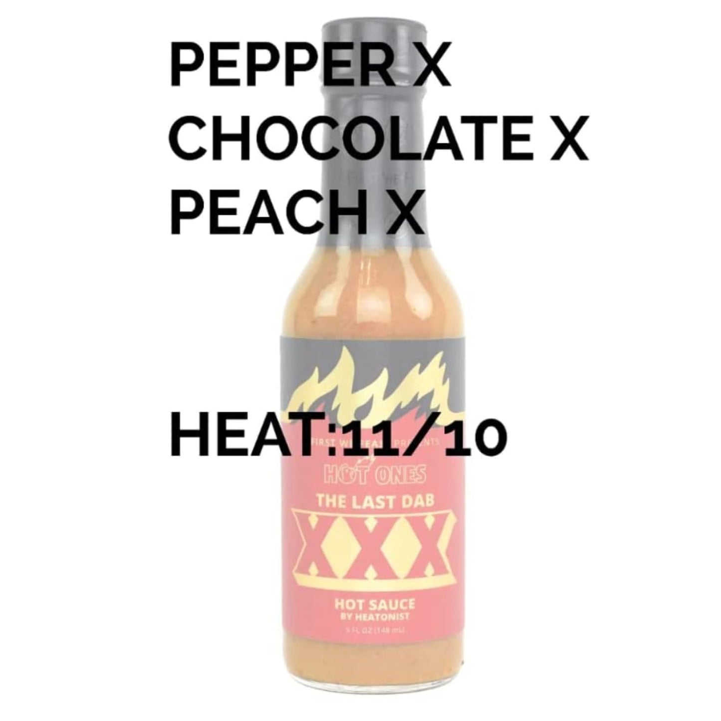 Hot Ones Last Dab Hot Sauce The Last Dab XXX, Pepper X is the World's Hottest Pepper: Chili-Pepper, Chocolate & Peach, Three Distinct Strains Clock